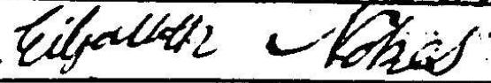 Elizabeth Stokes signature 1806